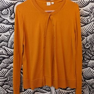 Gap 100% cotton burnt orange cardigan size L